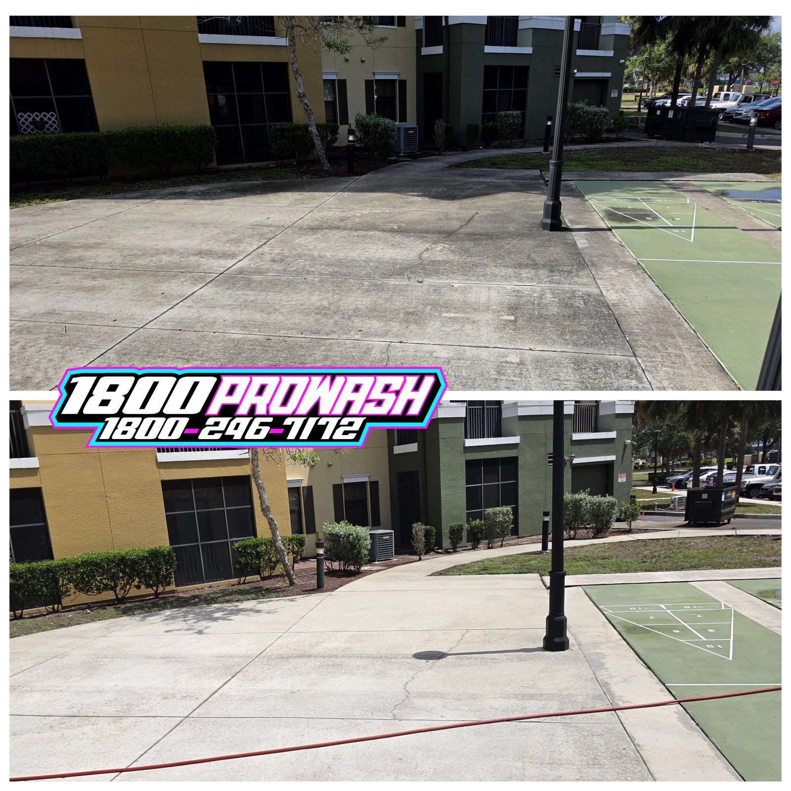 Concrete & Courtyard Cleaning - 1800 ProWash Fort Myers FL