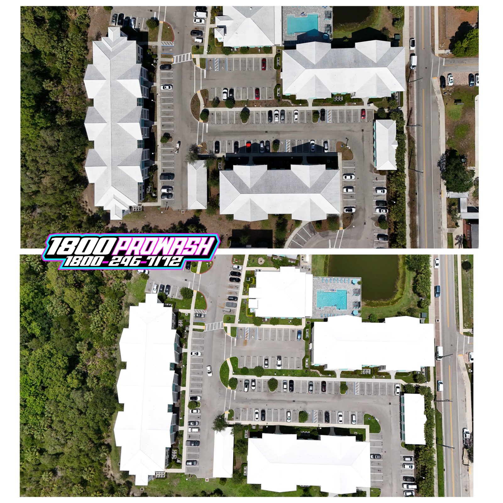 HOA Complex Roof Cleaning - 1800 ProWash Fort Myers FL